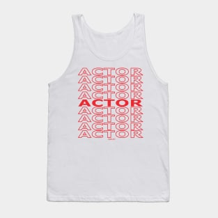 Actor Repeating Text (Red Version) Tank Top
